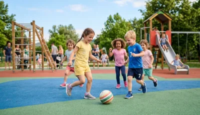 Skupina športnikov v krogu kot simbol sodelovanja